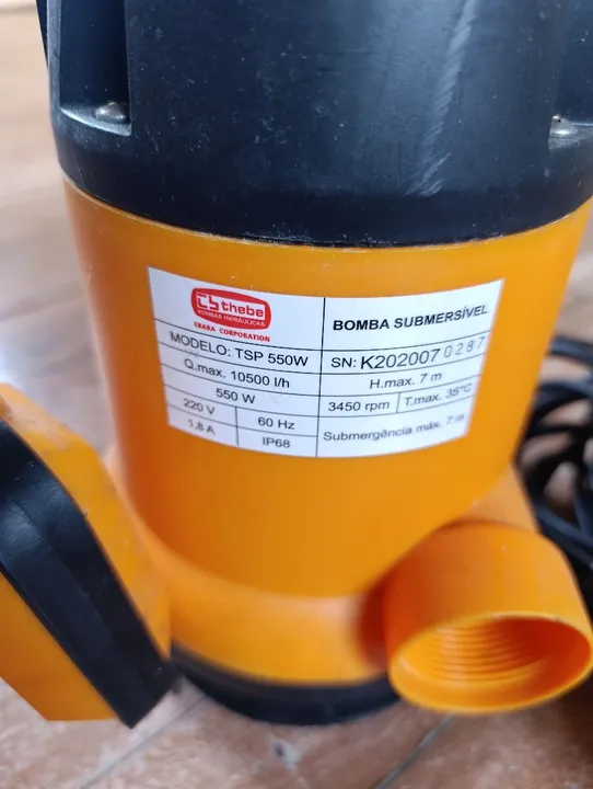 Bomba Submersível Thebe TSP 550W - Nova