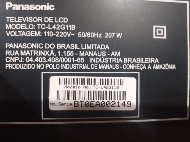 TV PANASONIC 42 POLEGADAS LCD COM DEFEITO INTERMITENTE PARA LIGAR - Foto 3