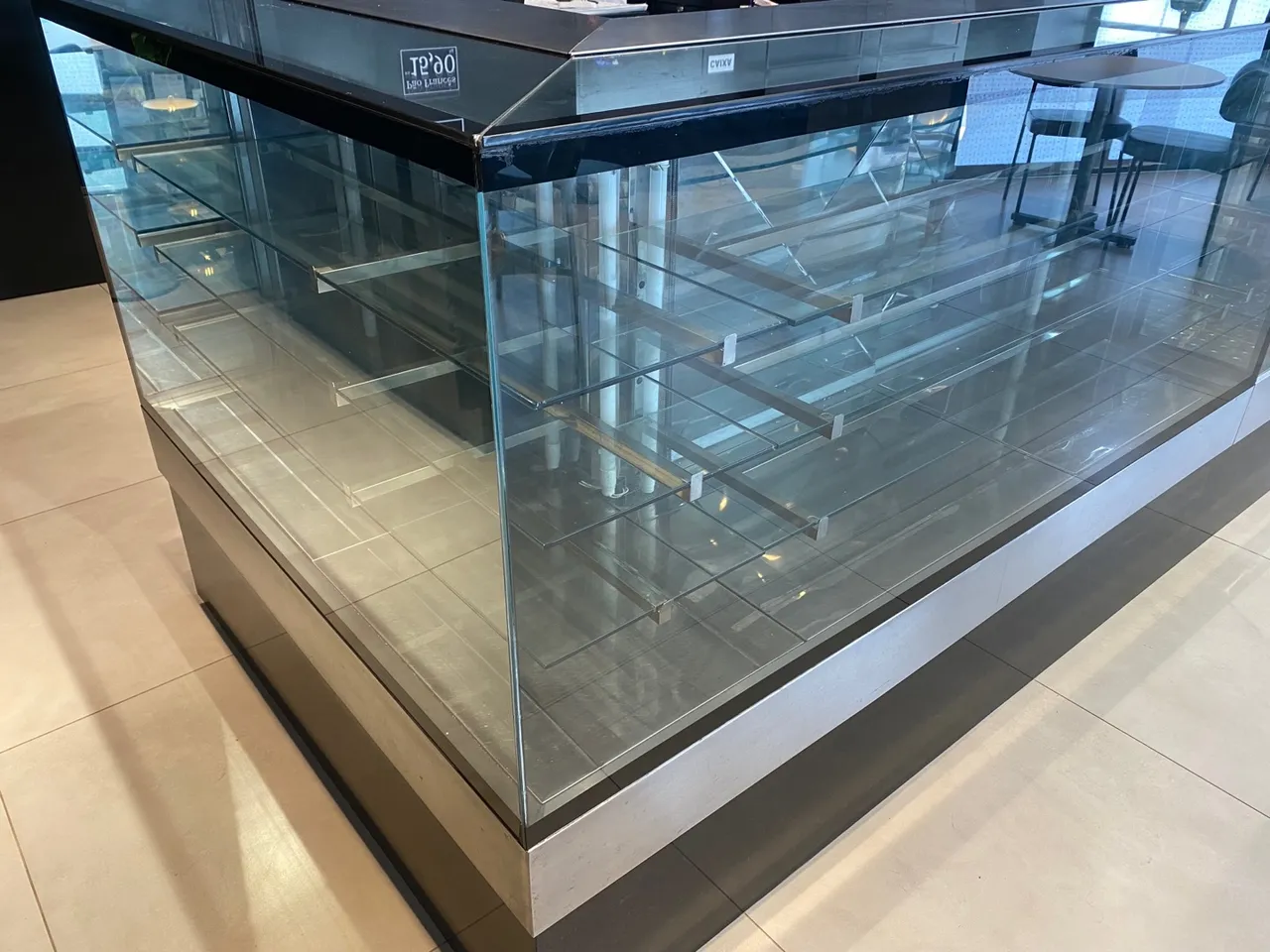 Vitrine expositora seca