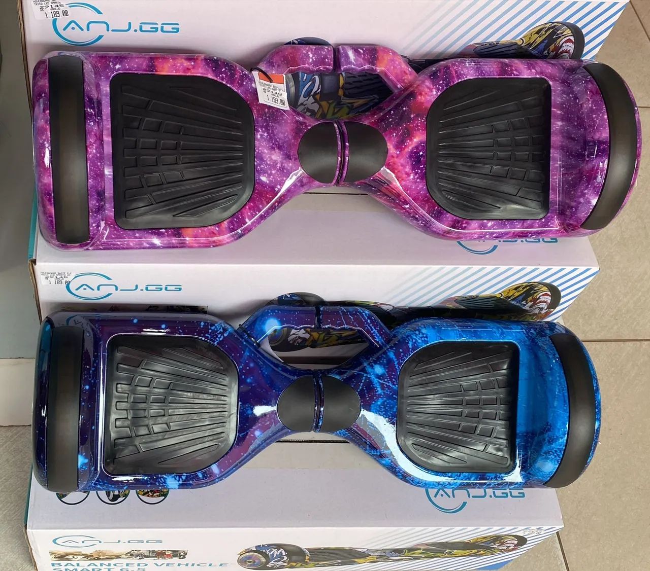 Skate Elétrico Hoverboards com Design Galáxia