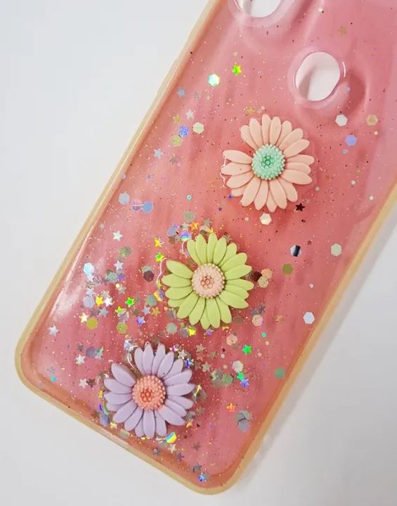 Case Capa Capinha Samsung Galaxy A11 de Silicone Rosa com Brilho - Doce Primavera - Foto 3