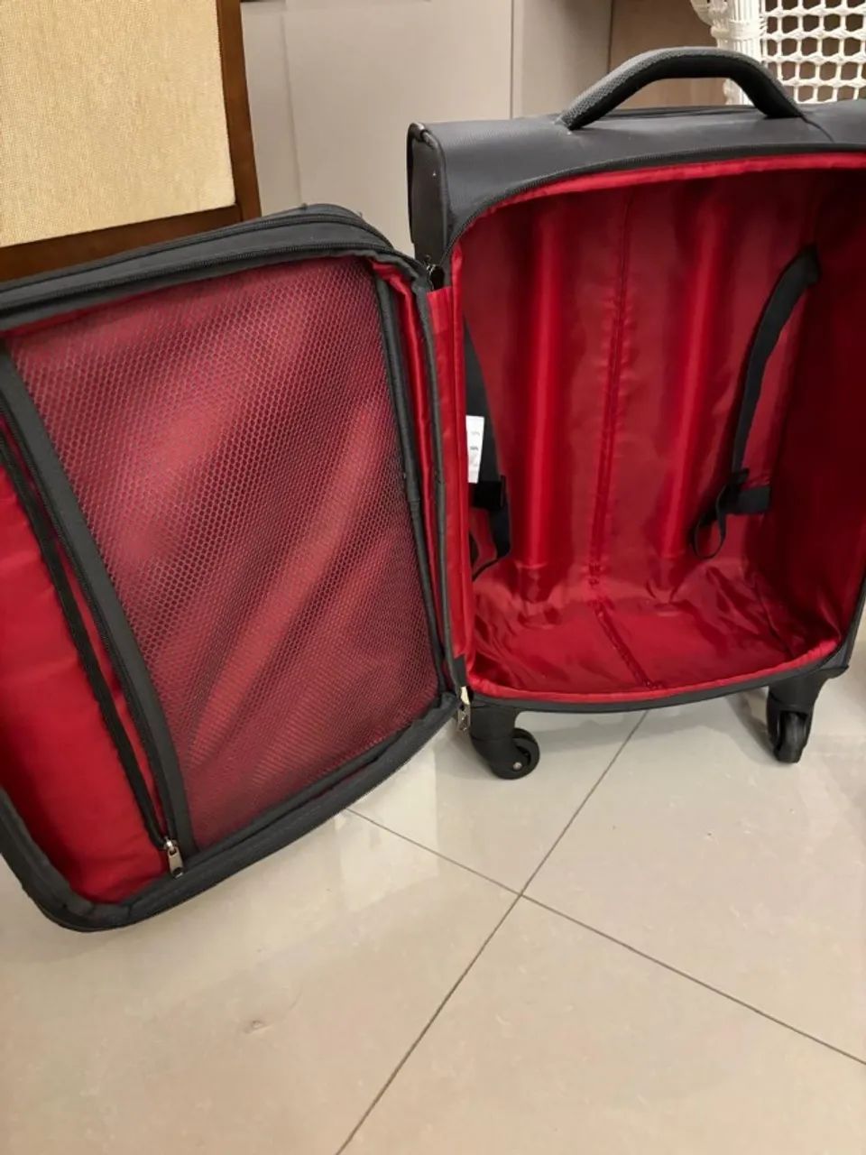 2 malas de bordo sansonite em tecido - usadas - com cadeado TSA - Foto 5
