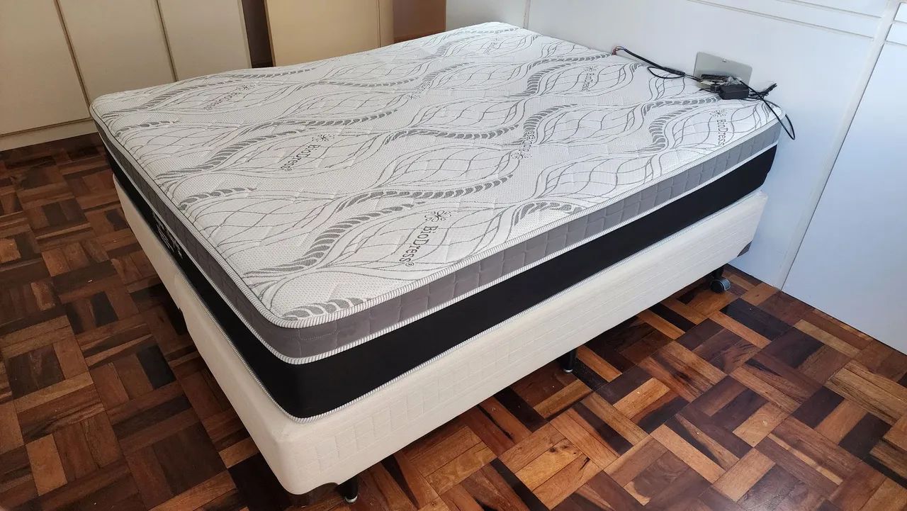 Colchão Massageador + Cama Box Queen size