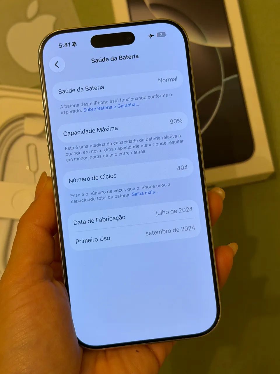iPhone 16 Pro 256GB Tintânio Branco - Foto 6