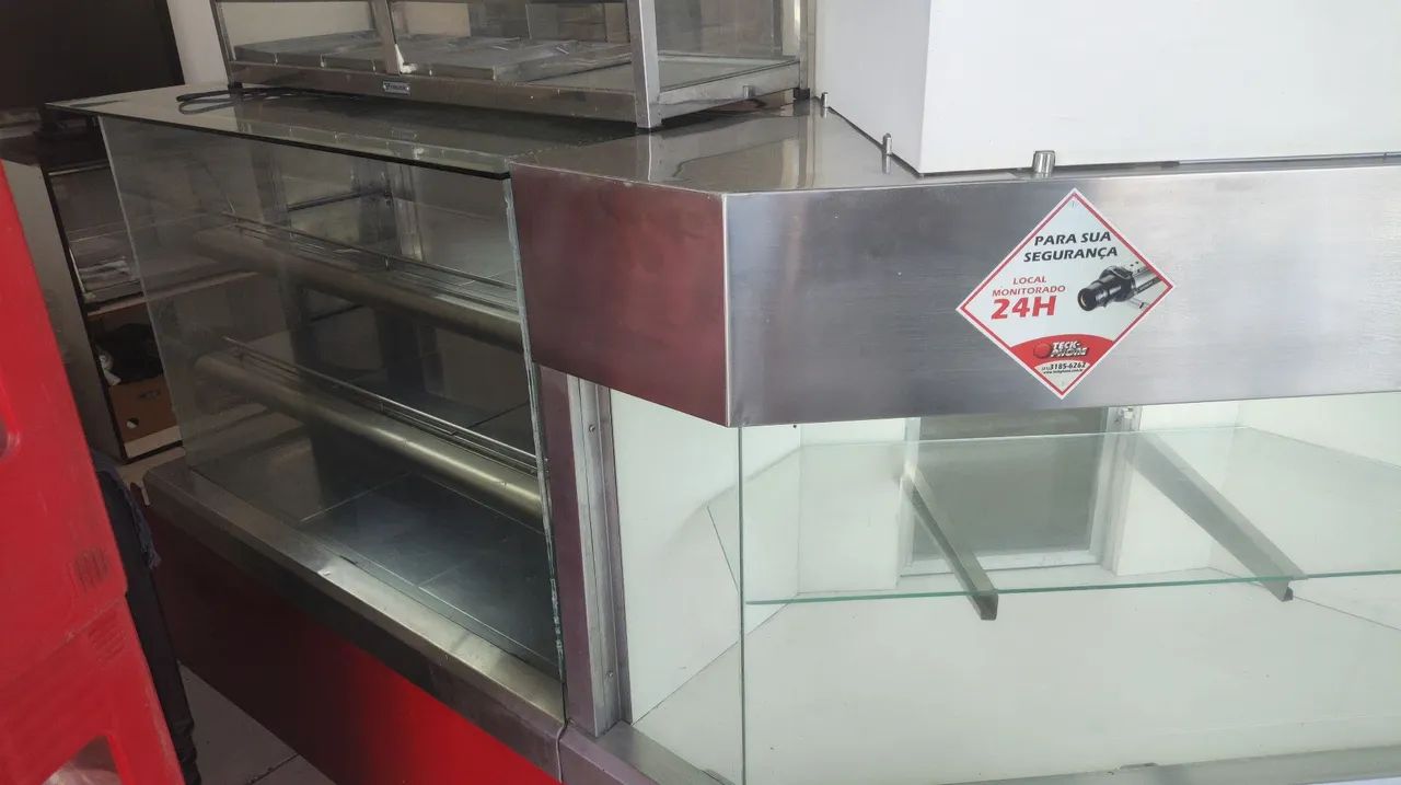 Vitrine quente e frio com caixa  - Foto 3