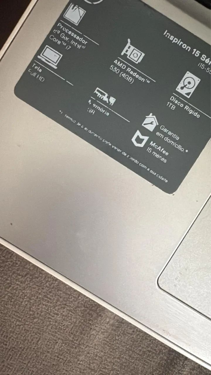 Notebook Dell Inspiron 1564312420835585122