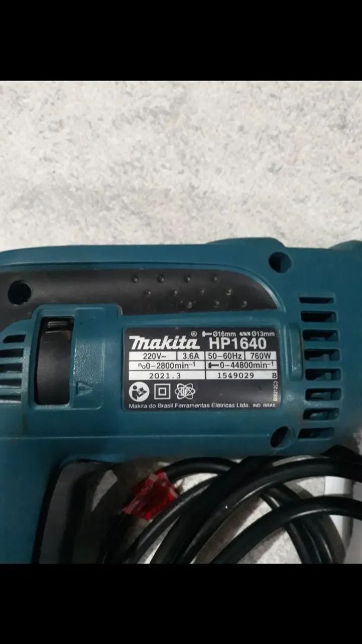 Nova! furadeira Makita  HP1640 - Foto 6