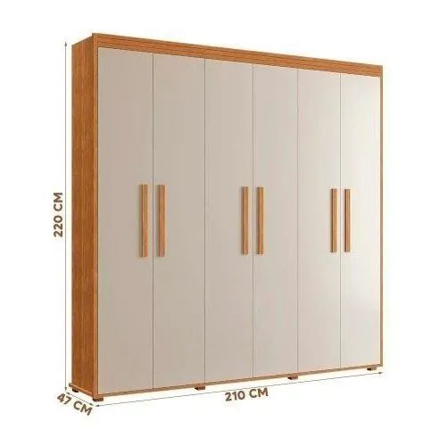 Guarda Roupa Casal 6 Portas 2 Gavetas 100% MDF Entregamos - Foto 3