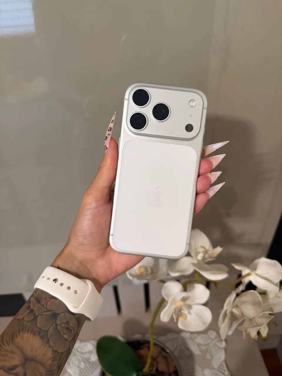 iPhone 17 Pro Titânio Branco Garantia Apple