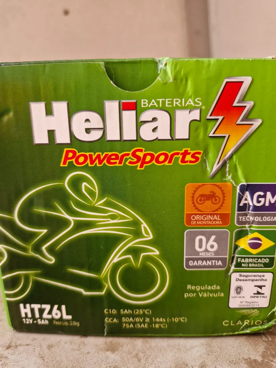 Bateria Heliar HTZ6L 12V - usada!