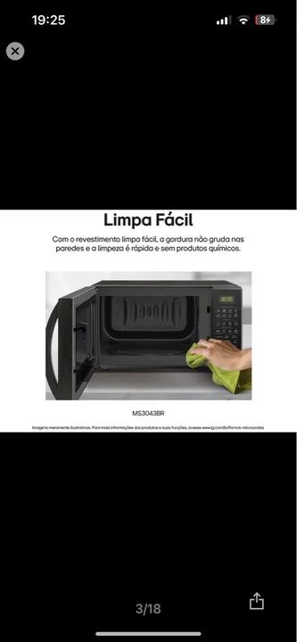 Microondas LG 30 litros NOVO NA CAIXA  - Foto 2