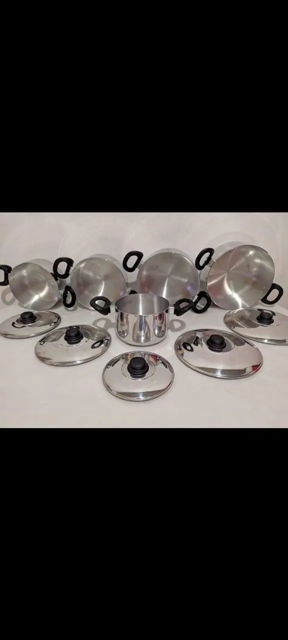 Conjunto de panelas de aço inox