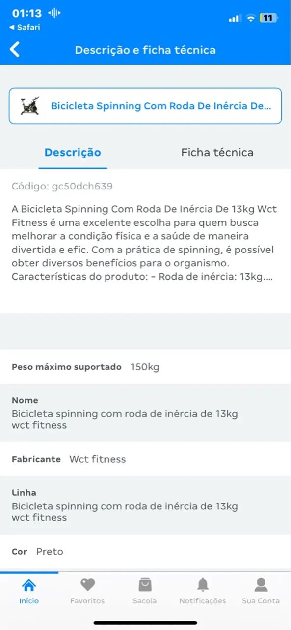 Bicicleta Spinning WCT Fitness 13kg - Foto 2