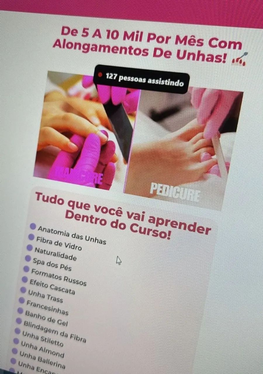 Curso de Alongamento de Unhas - Renda Extra de R$ 5.000 por mês!