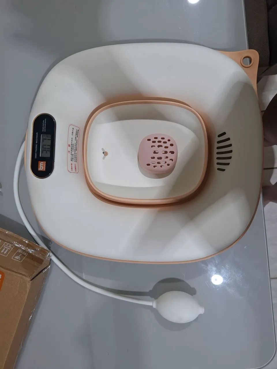 Bacia para banho de assento em silicone com termostado