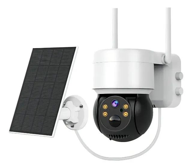 Camera De Segurança Solar Wi-fi Prova D'água Visão 360 graus Q6 Lens 3.6mm - Foto 4