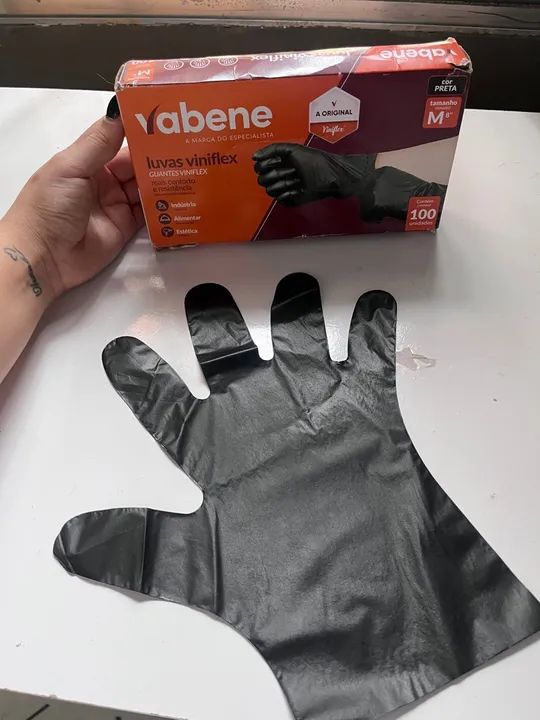 Luvas Viniflex - Pacote com 100 unidades - Tamanho M - Foto 2