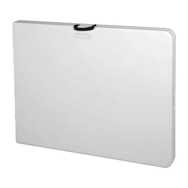 Mesa Plástica Dobrável Retangular 180cm Branca Vonder - Foto 3