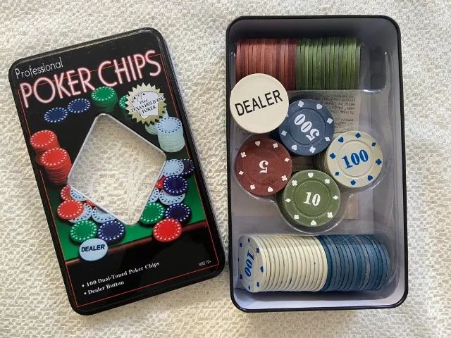 Fichas De Jogos Poker Poquer Cassino Texas Caixa Metal Poker Chips
