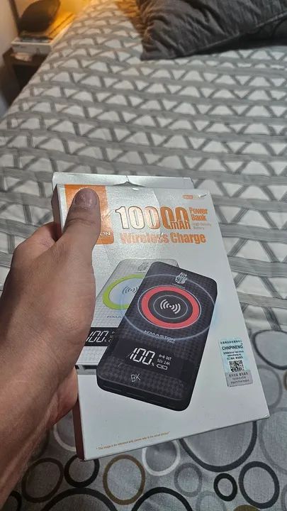 Carregador Portátil indução 10000 mAh H'MASTON - Foto 3