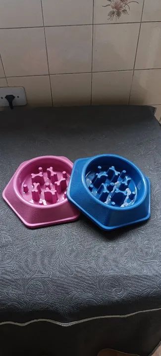 2 Comedouro interativo tigela para cão