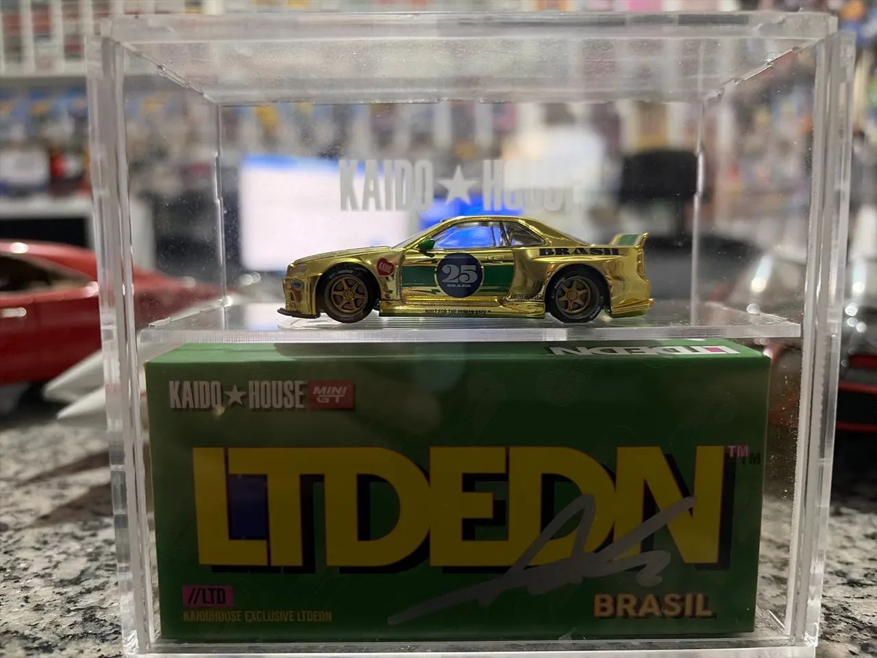 KAIDO HOUSE LTDEDN Salão Diecast 6 Nissan Gt-r R34 - Autografada