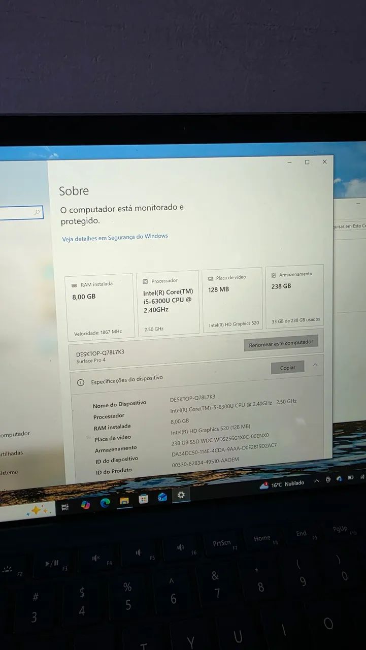 Microsoft Surface pro 4 8gb 256gb - Foto 5