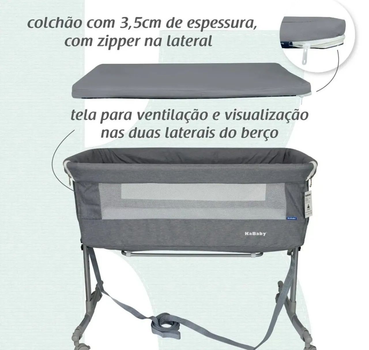 Berço portátil sleep 3 em 1 Moisés cobed - Foto 3