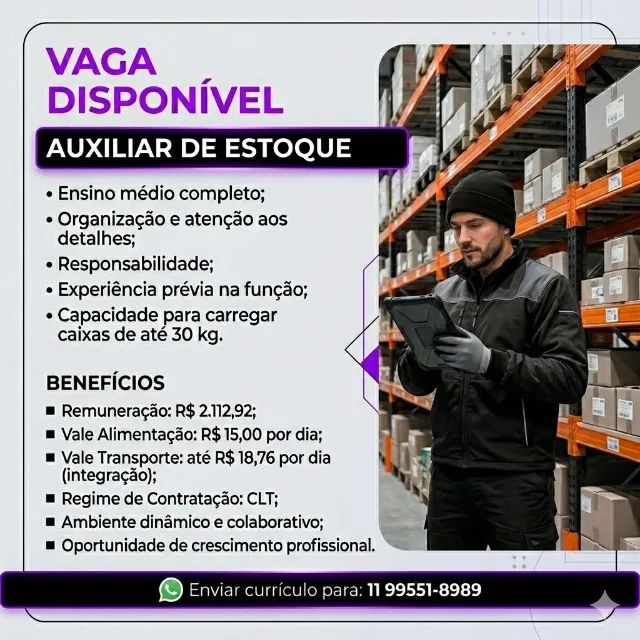  Auxiliar de Estoque