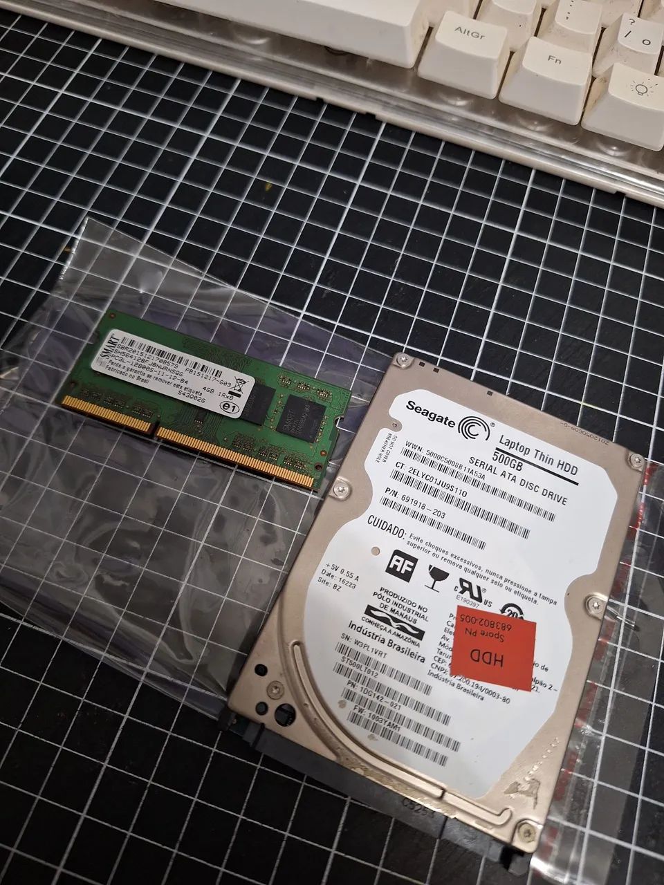 HD 500gb e Memória RAM 4gb para notebook