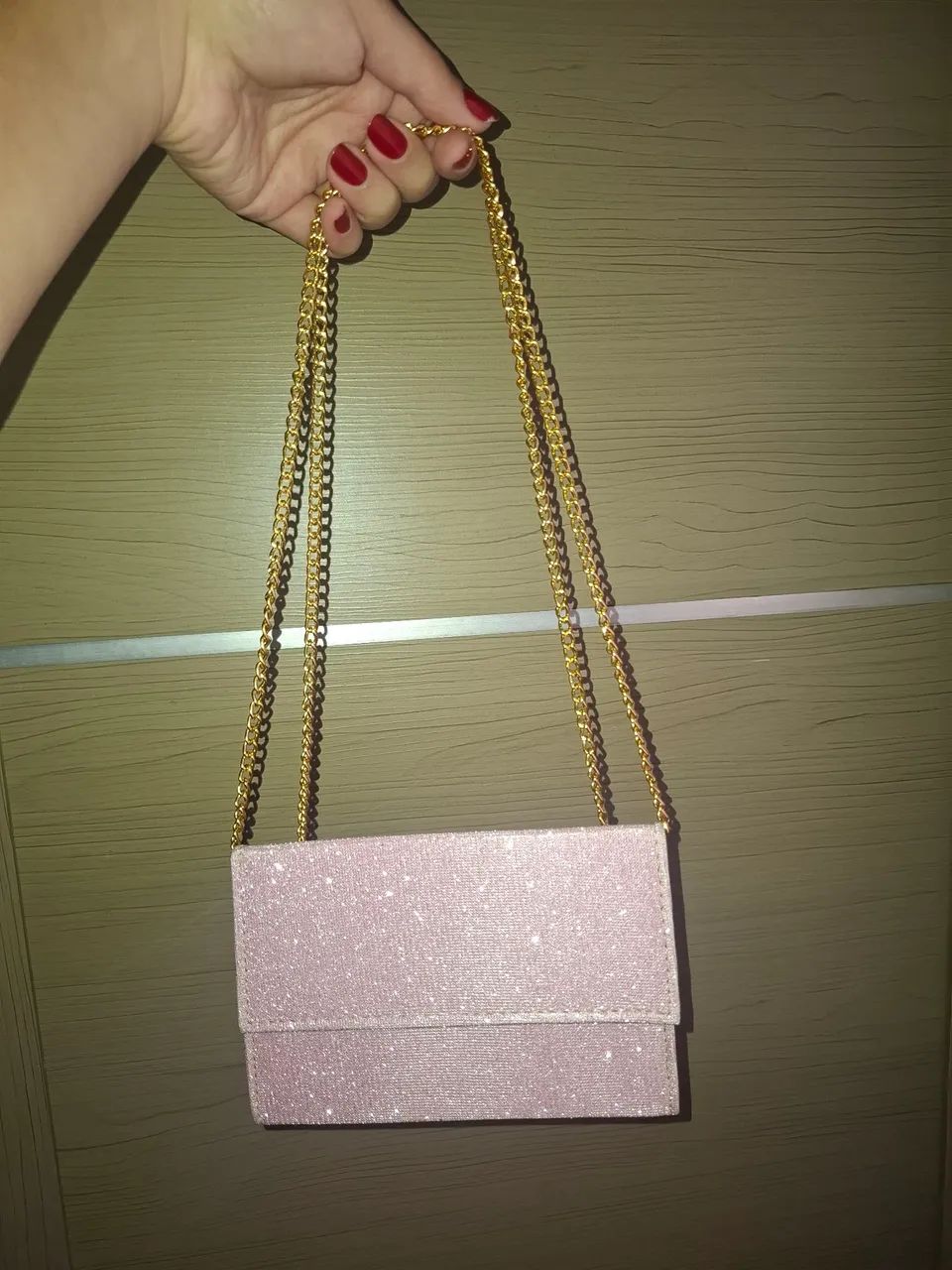 Bolsa Brilho Rosa 
