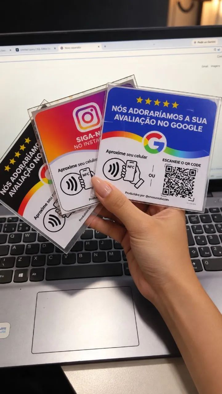 Plaquinhas Inteligentes NFC + QR Code | Para Empresas e Revendedores