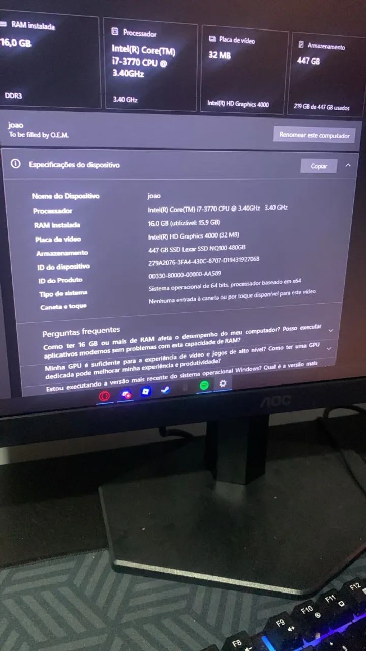 pc gamer funcionando perfeitamente - Foto 2