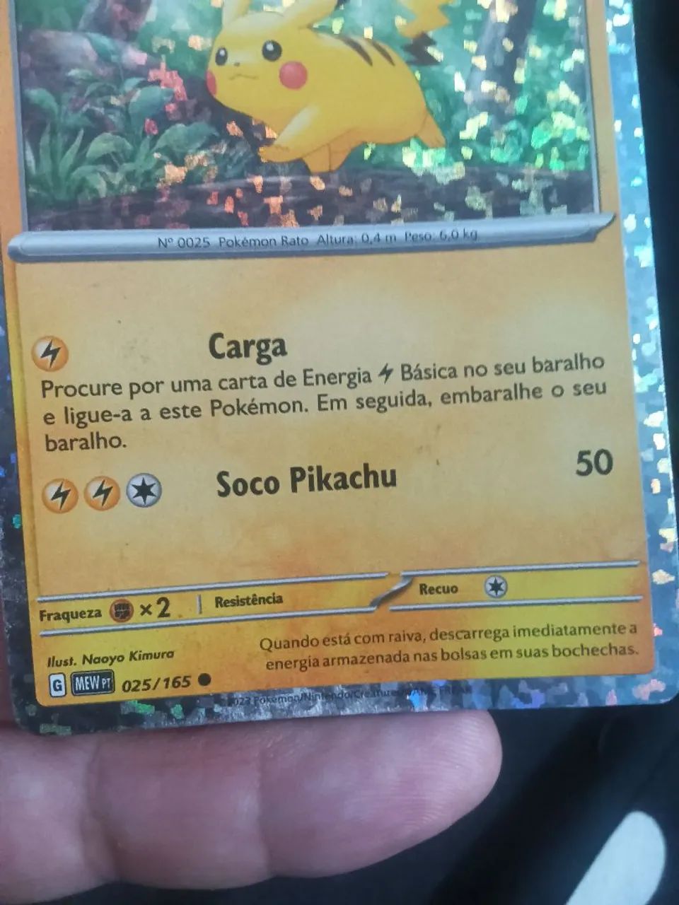 CARTA POKEMON PIKACHU HOLOGRAFICA  - Foto 3