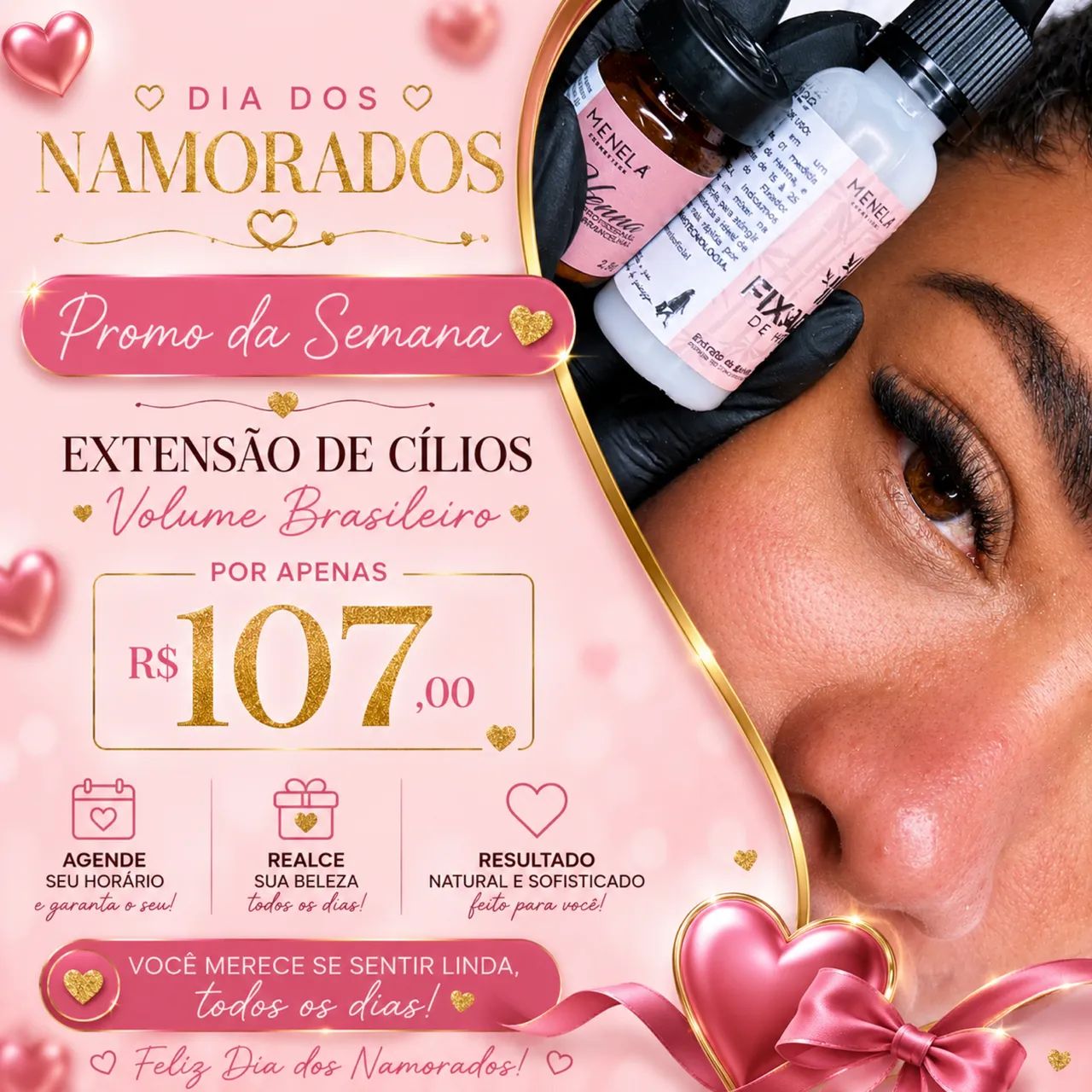 Extensão de cílios Volume Brasileiro 