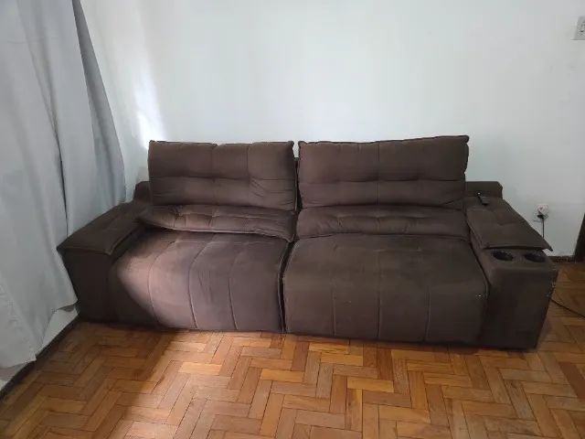 Sofá Reclinável com Porta Copos 2,5m - Foto 2