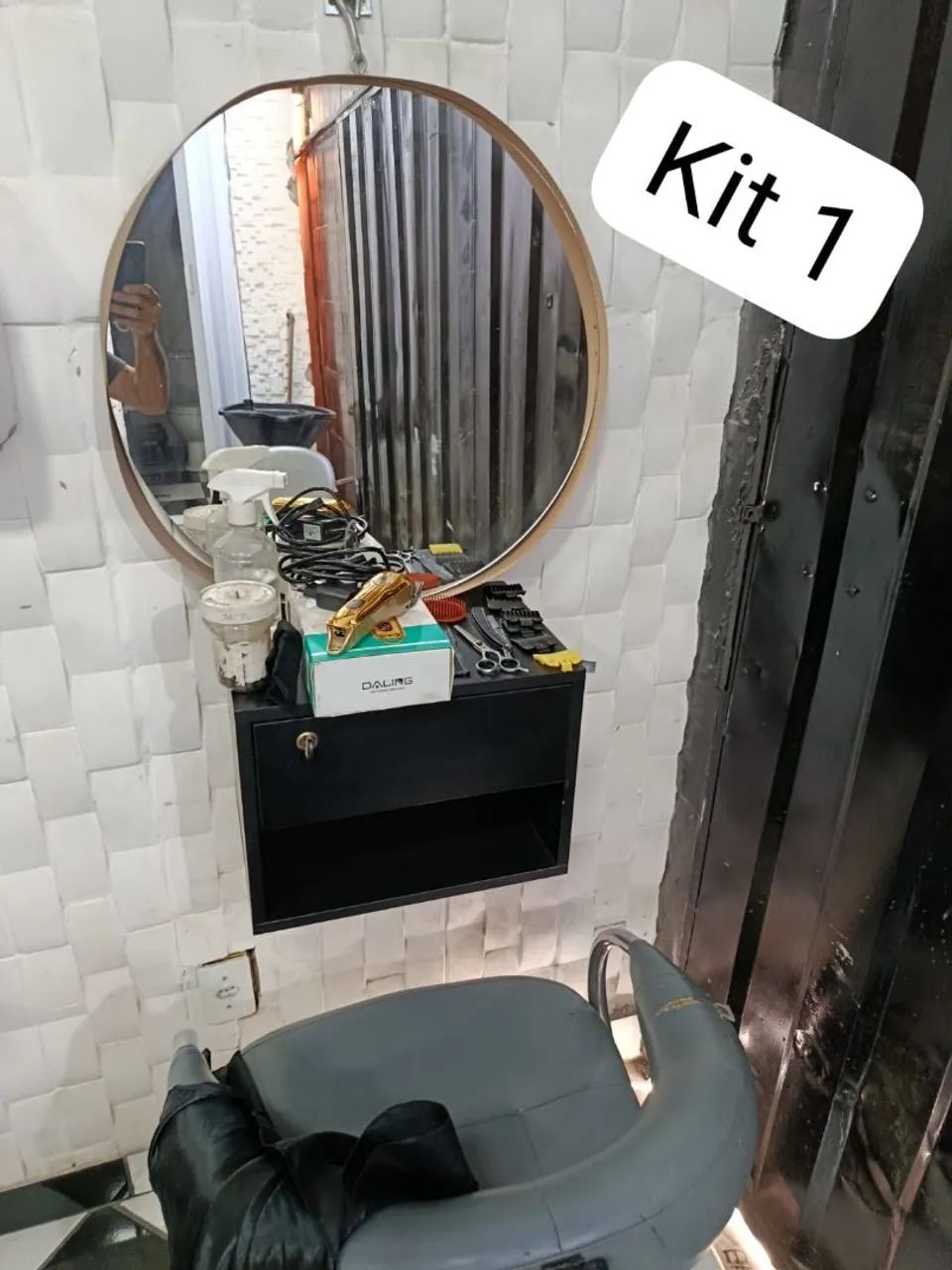 Kit salão barbearia montado barato