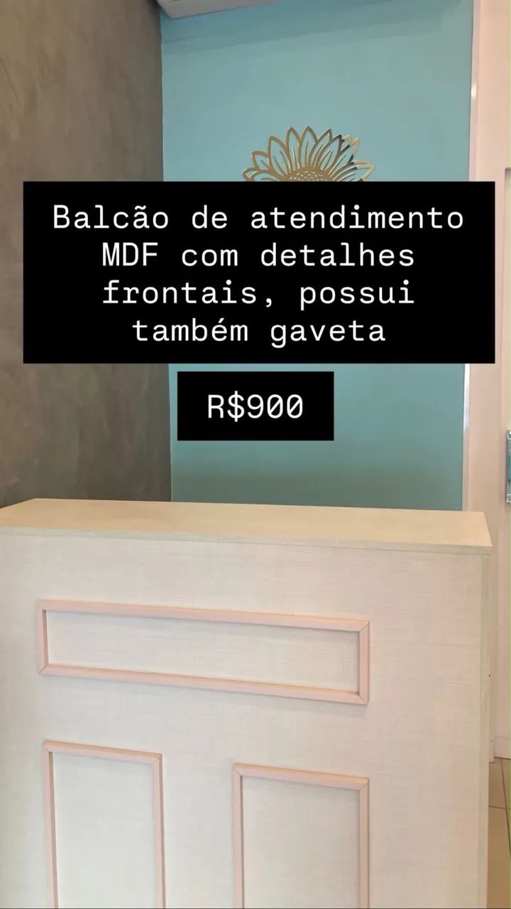 Balcão de atendimento em MDF