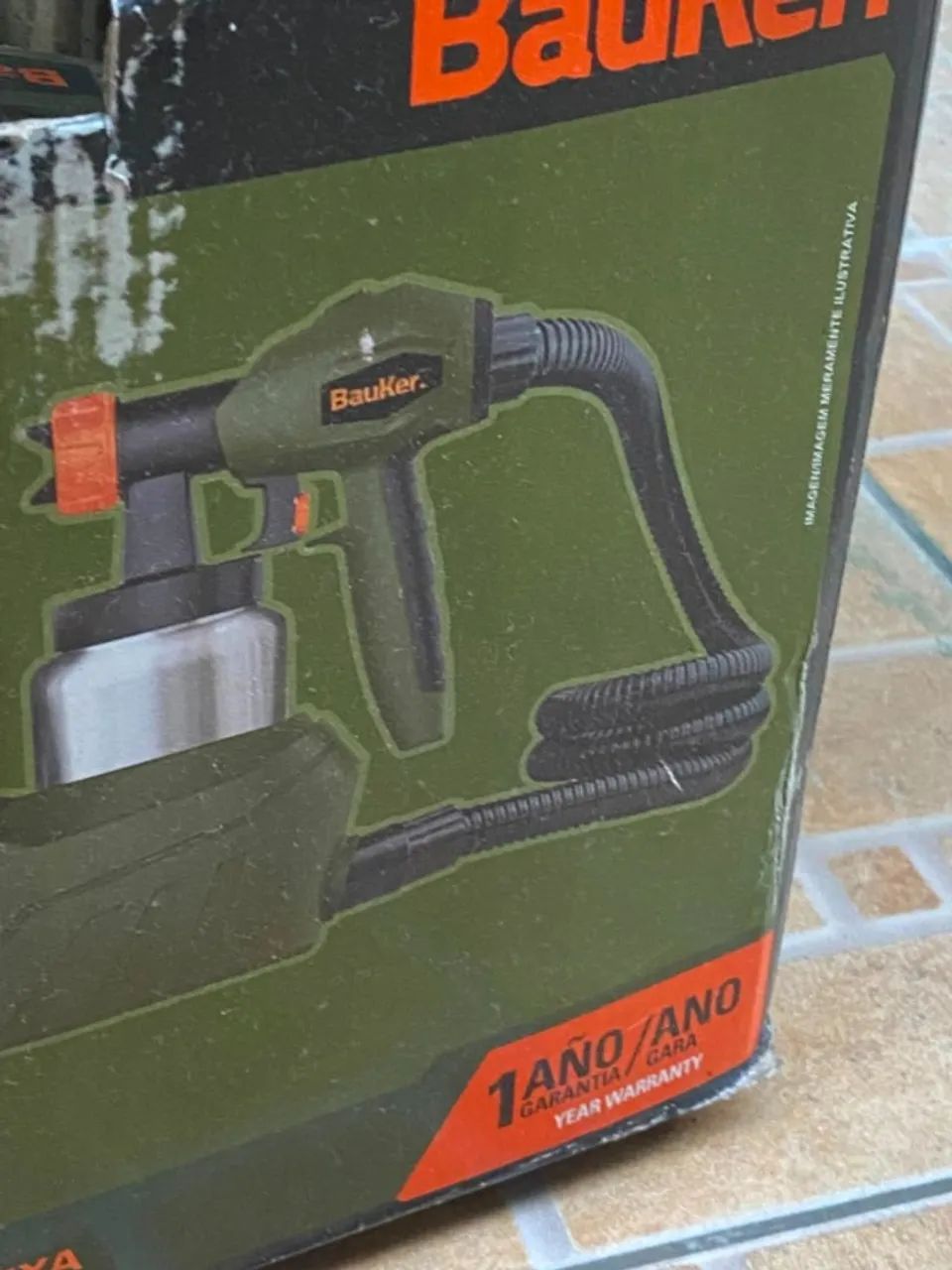 Pistola para Pintura 650W 220V Verde Bauker - Foto 4