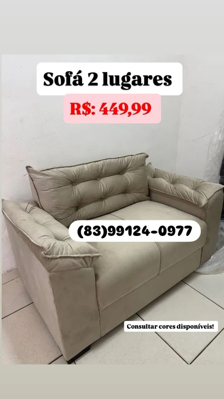 SOFÁ 3 E 2 LUGARES NOVOS COM VALORES PROMOCIONAIS  - Foto 4