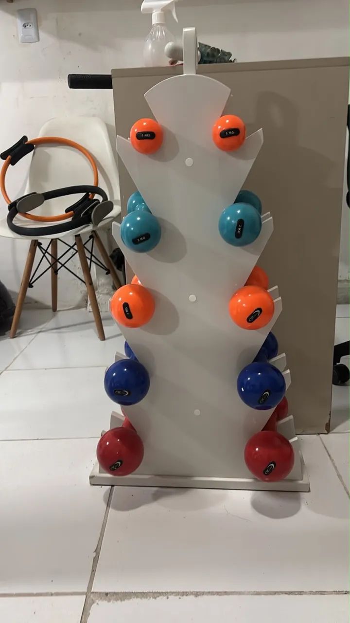 Suporte Torre 5 Pares Halteres Peso