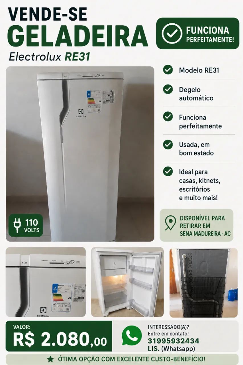 Geladeira Electrolux 