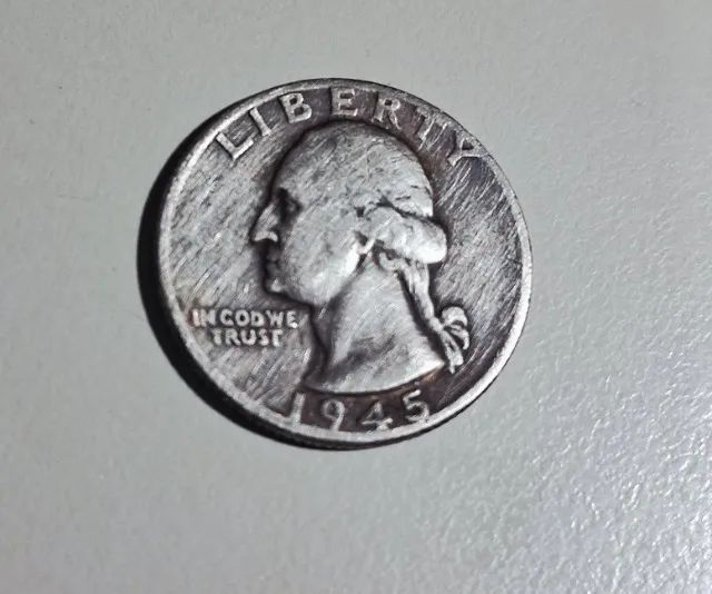 Moedas Quarter Dollar De 1945 E 1951 Prata - Foto 3