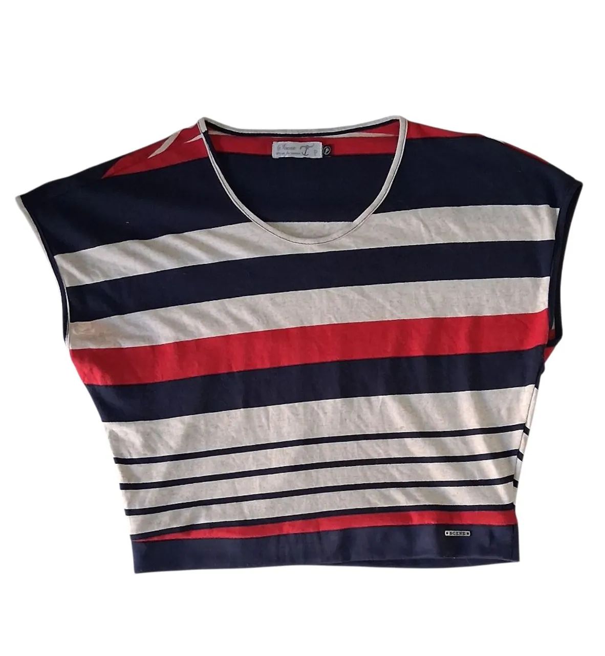 Blusa cropped listrado 