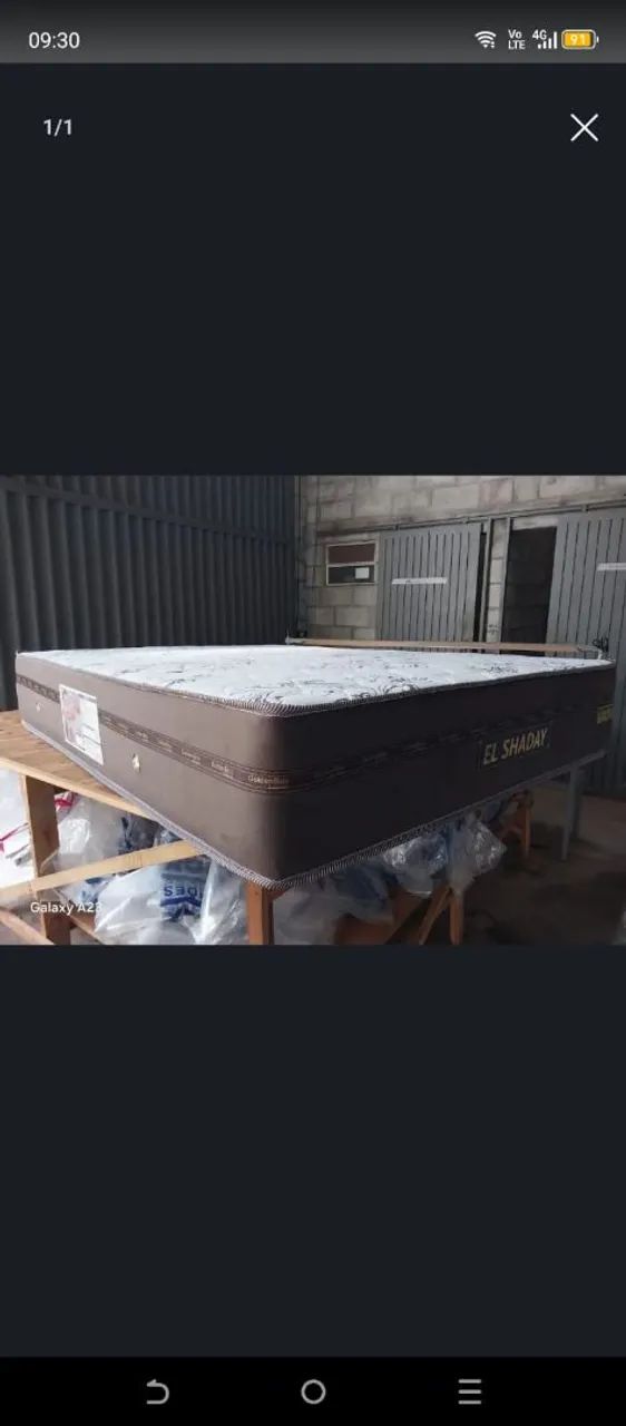 Colchão casal magnético com aparelho de massa 