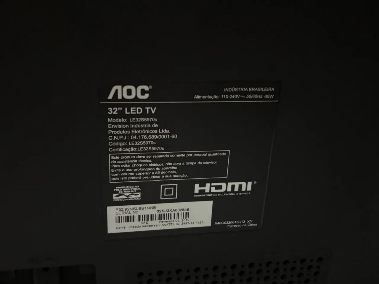 TELEVISÃO AOC 32  - Foto 2