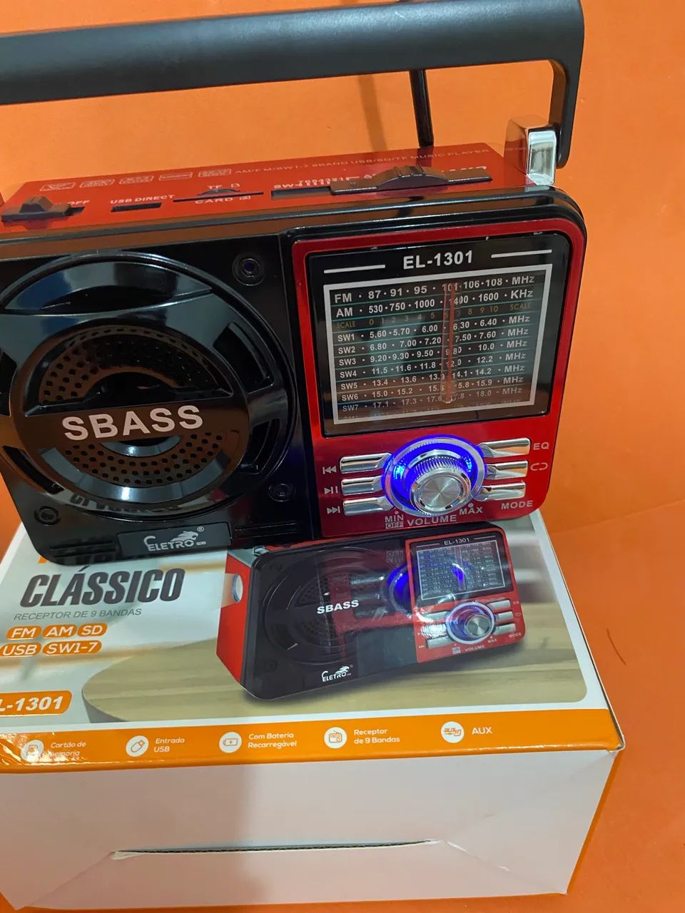 Rádio Am Fm Pen Drive e Lsnterna 