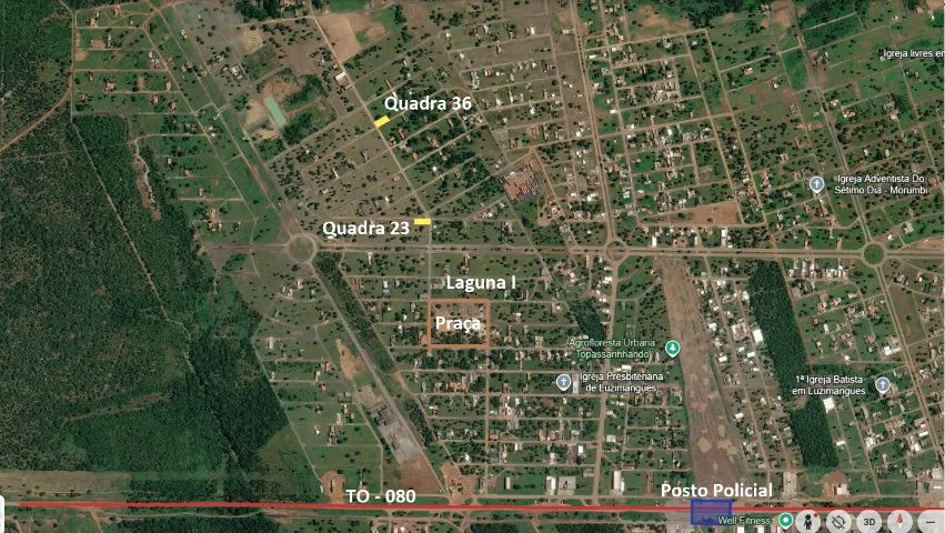 2 Lotes no loteamento Laguna I - Luzimangues