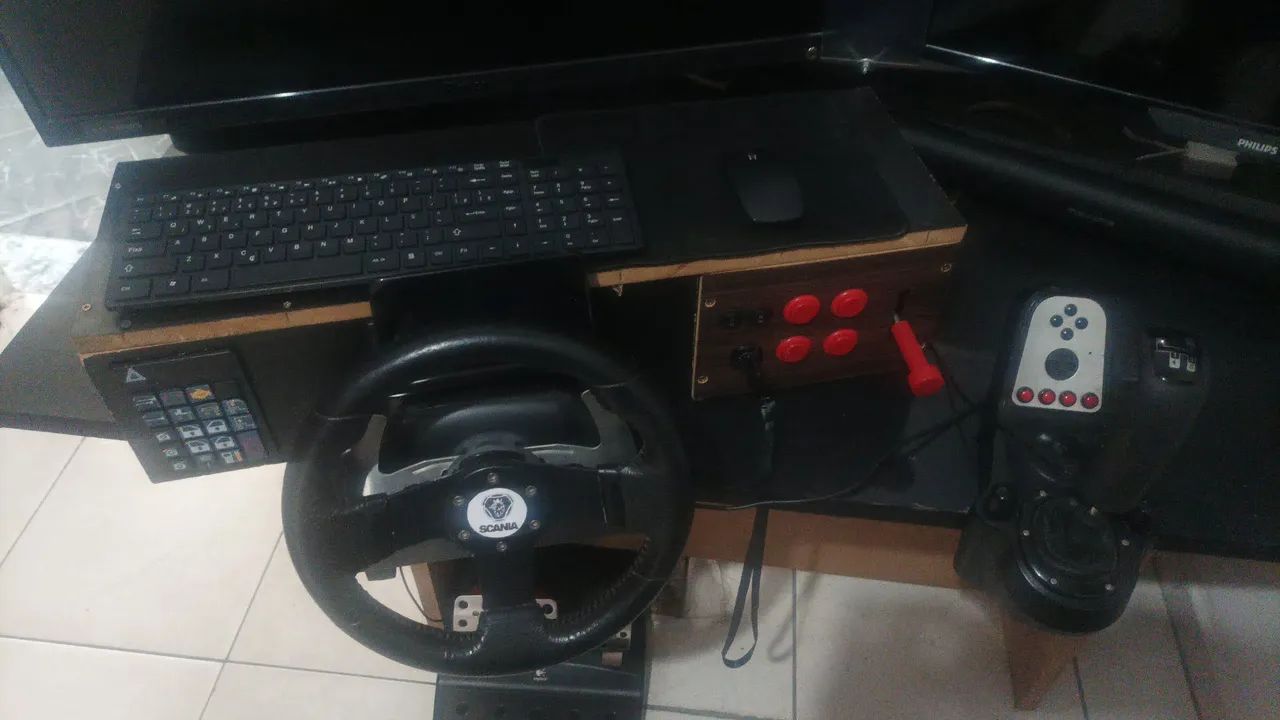 Kit G27 completo com manopla Scania e botton box  - Foto 3
