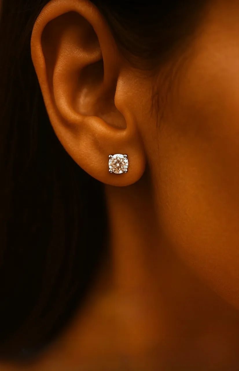  Brinco 5 mm em Moissanite  - Foto 2